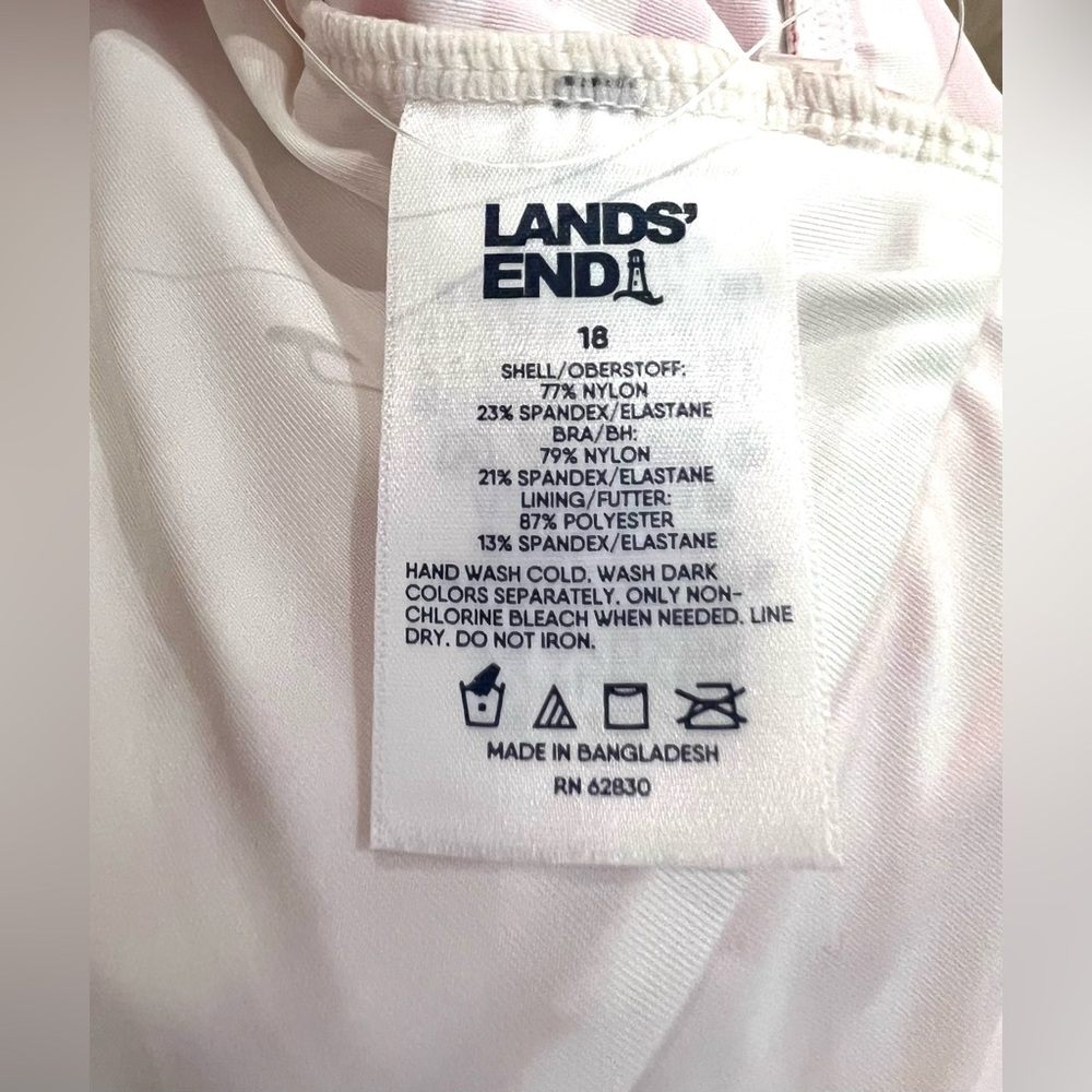 Lands' End Like New Condition Women’s Wrap Underwire Tankini Top Swimsuit Sz 18 - Picture 9 of 9